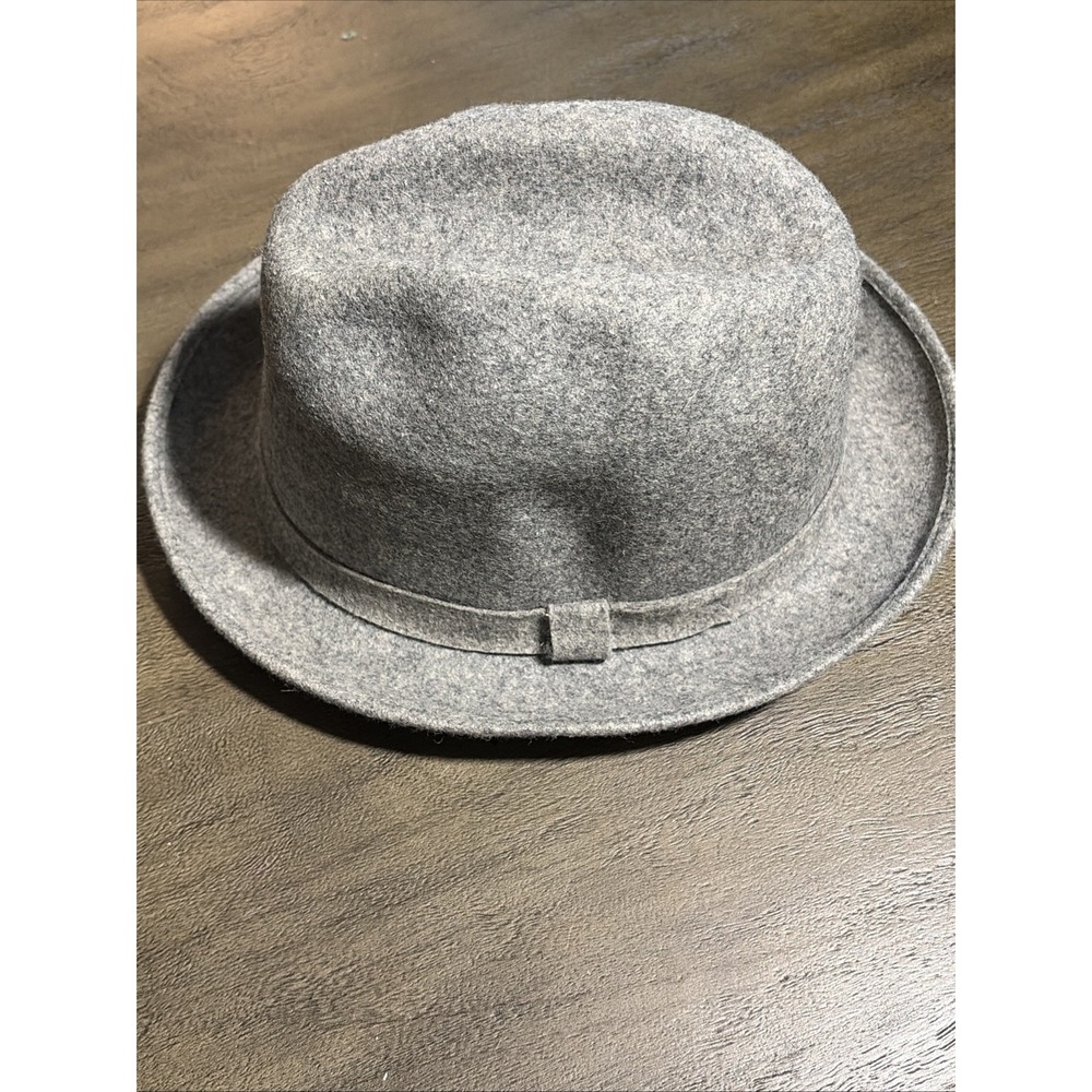 Vintage 1970's Men's Gray 100% Virgin Wool Pendleton Trilby Hat Sz Med USA Made